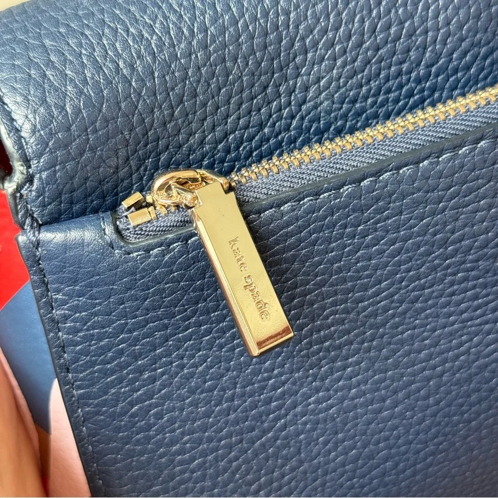Kate Spade Kailee Medium Flap Shoulder Bag Tropical Toss Nightcap Pebble Leather